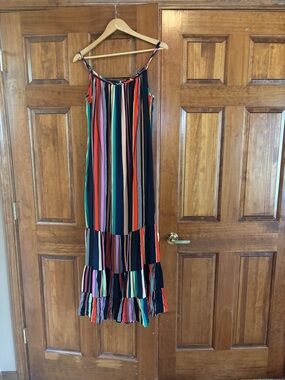 FARM Rio Navy Multicolor Vertical Stripe Cami